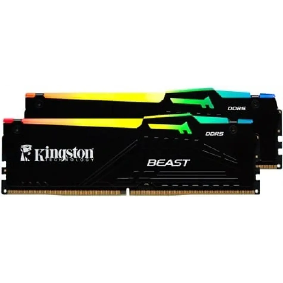 32gb Ddr5 6400mhz Cl32 Kf564c32bbeak2-32tr Kıngston Beast Rgb 2x16g