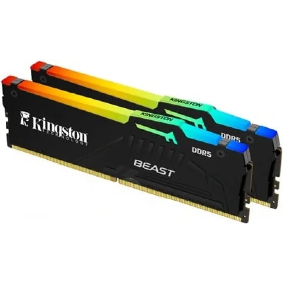 32gb Ddr5 6400mhz Cl32 Kf564c32bbeak2-32tr Kıngston Beast Rgb 2x16g