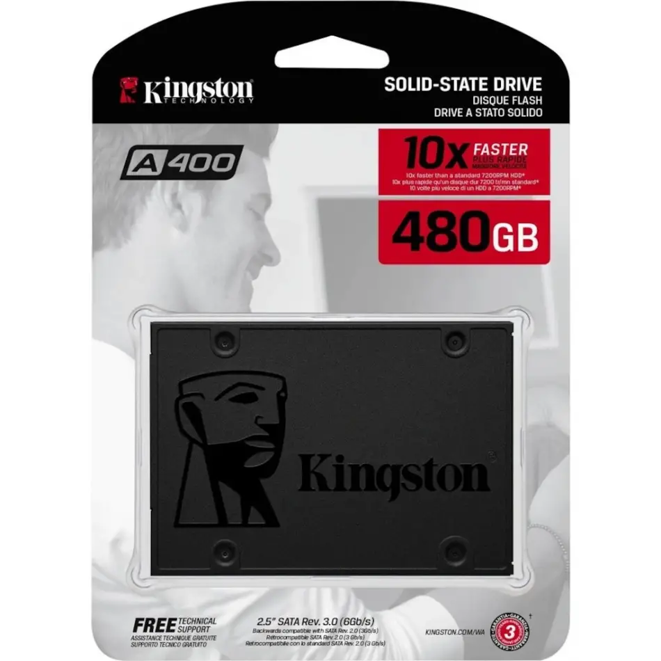 480gb Kıngston A400 500/450mbs Ssd Sa400s37/480g