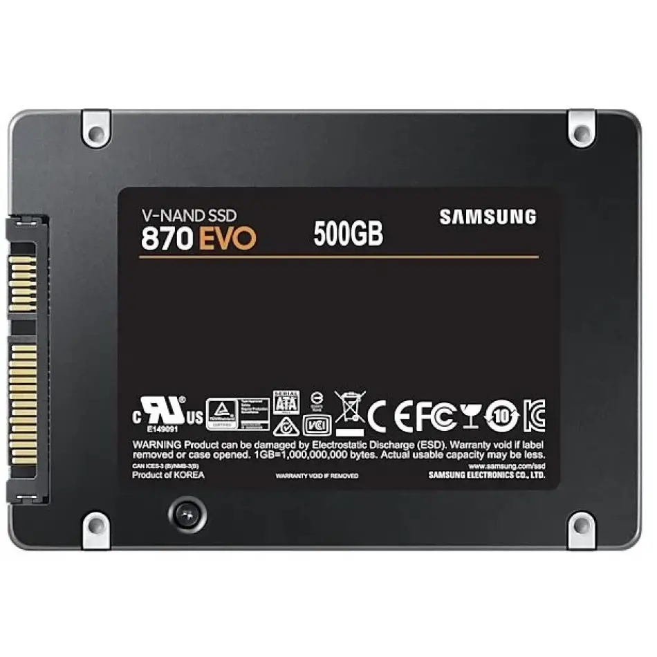 500gb Samsung 870 560/530mb/s Evo Mz-77e500bw Ssd (resmi Distribütör Garantili)