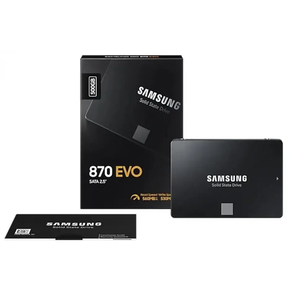 500gb Samsung 870 560/530mb/s Evo Mz-77e500bw Ssd (resmi Distribütör Garantili)