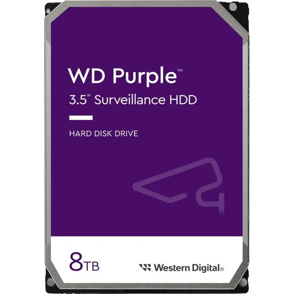8 Tb Wd 3.5 Purple Sata3 5640rpm 256mb 7/24 Guvenlık Wd85purz (3 Yıl Resmı Dıst Garantılı)