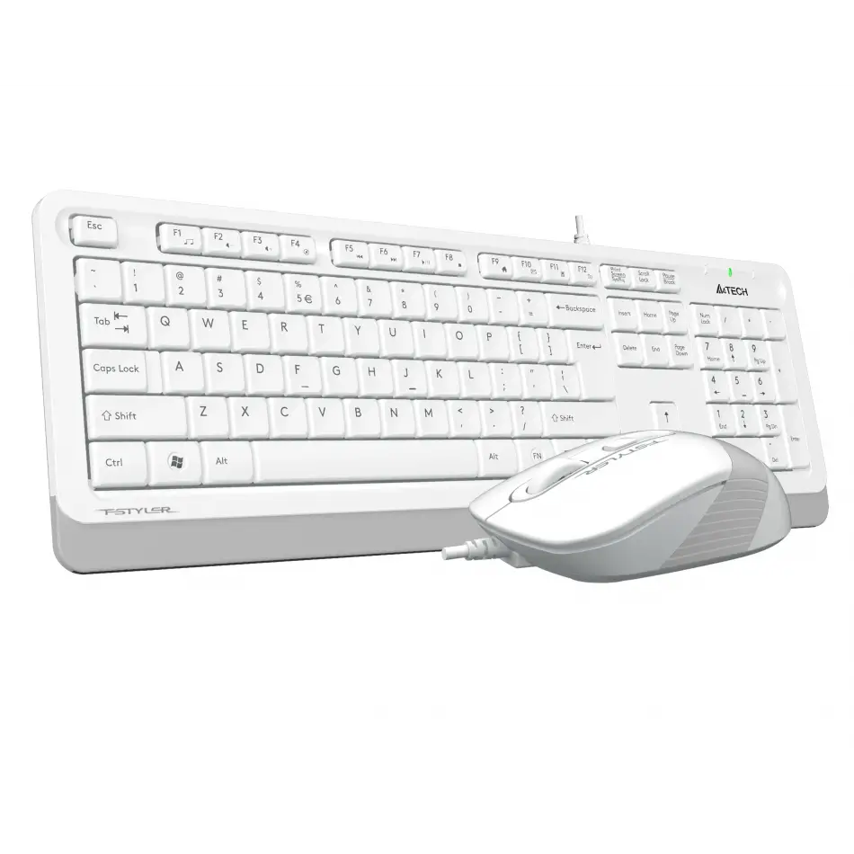 A4 Tech F1010 Q Usb Beyaz Tr Mm Klavye+opt Mouse