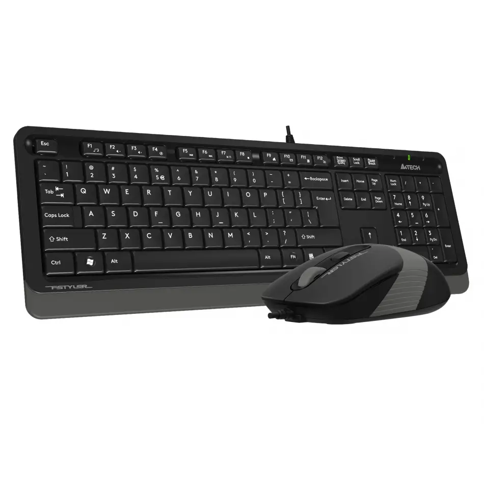 A4 Tech F1010 Q Usb Gri Tr Mm Klavye+optik Mouse