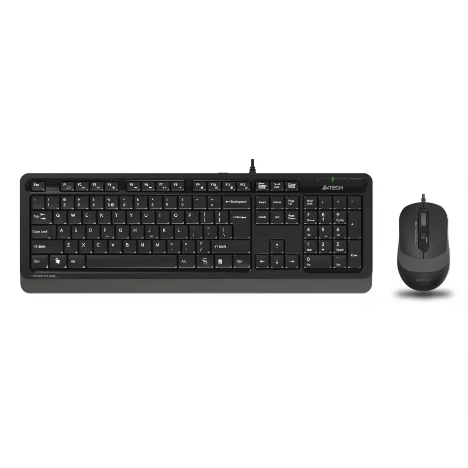 A4 Tech F1010 Q Usb Gri Tr Mm Klavye+optik Mouse