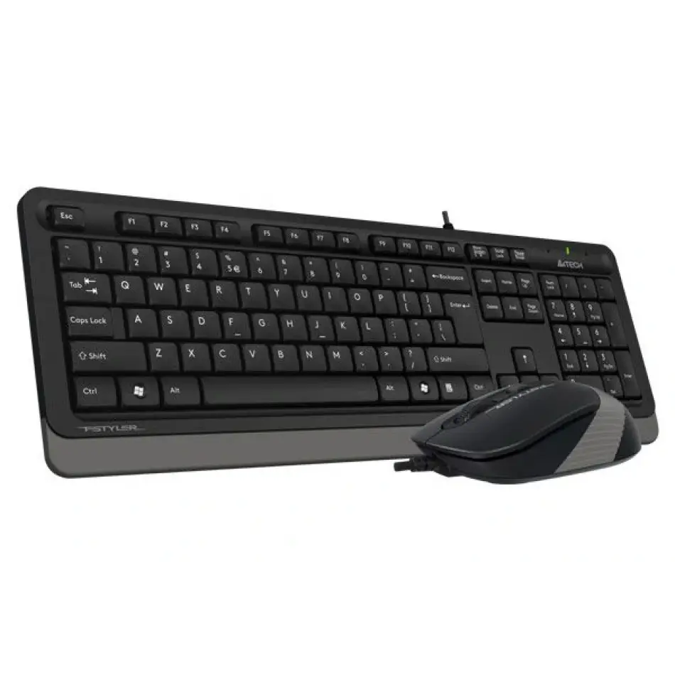 A4 Tech F1010 Usb Q Klavye-mouse Siyah-gri Set