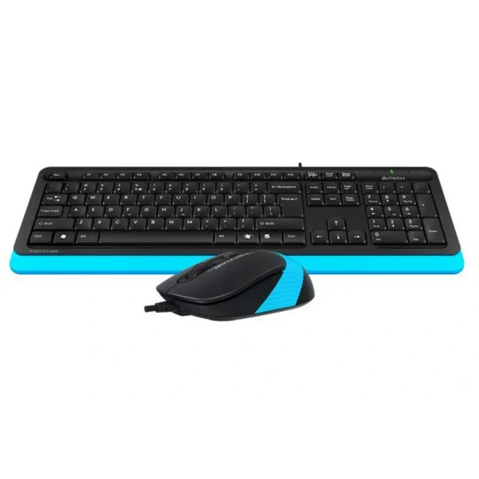 A4 Tech F1010 Usb Q Klavye-mouse Siyah-mavi Set