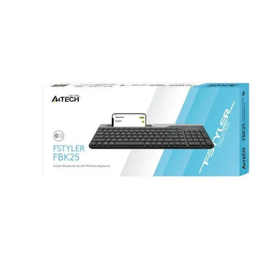 A4 Tech Fbk25 Bluetooth Q Nano 2,4g Siyah Klavye