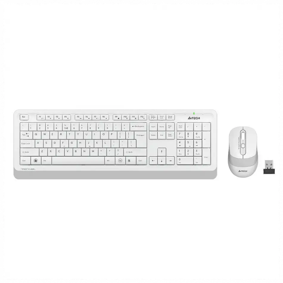 A4 Tech Fg1010, Beyaz, Fstyler, 2.4ghz Kablosuz, Türkçe Q, Klavye Mouse Set