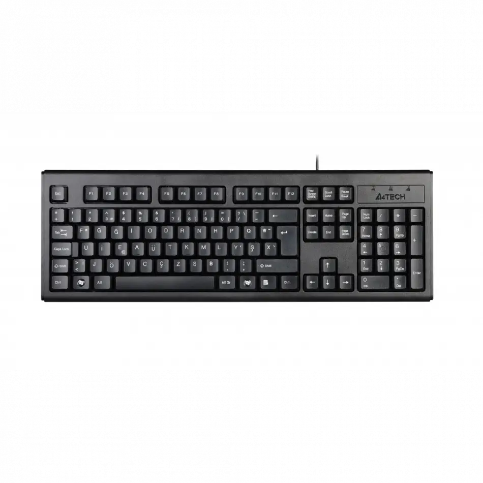 A4 Tech Km-720, Siyah, Usb Kablolu, Türkçe F, Multimedya Klavye