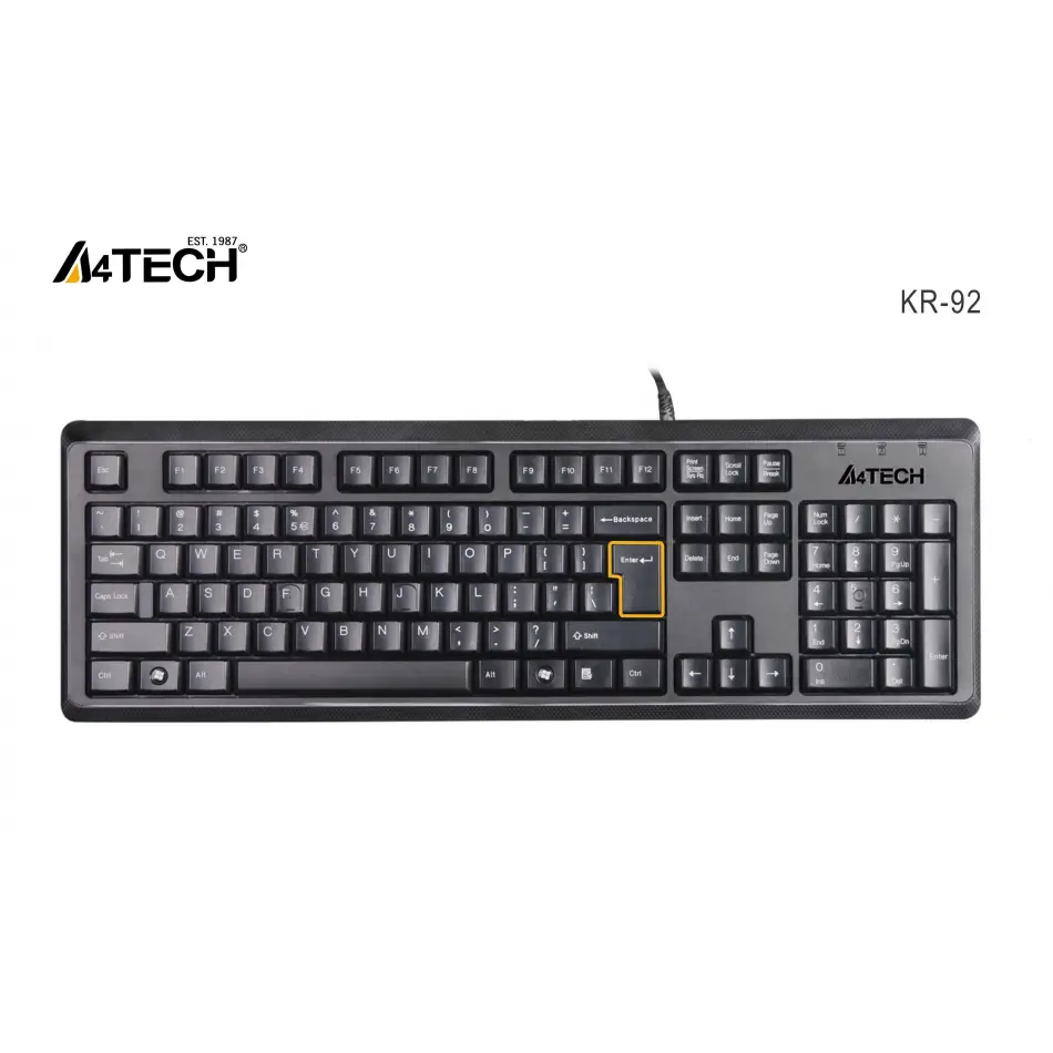 A4 Tech Kr-92 Q Klavye Usb Standart Siyah