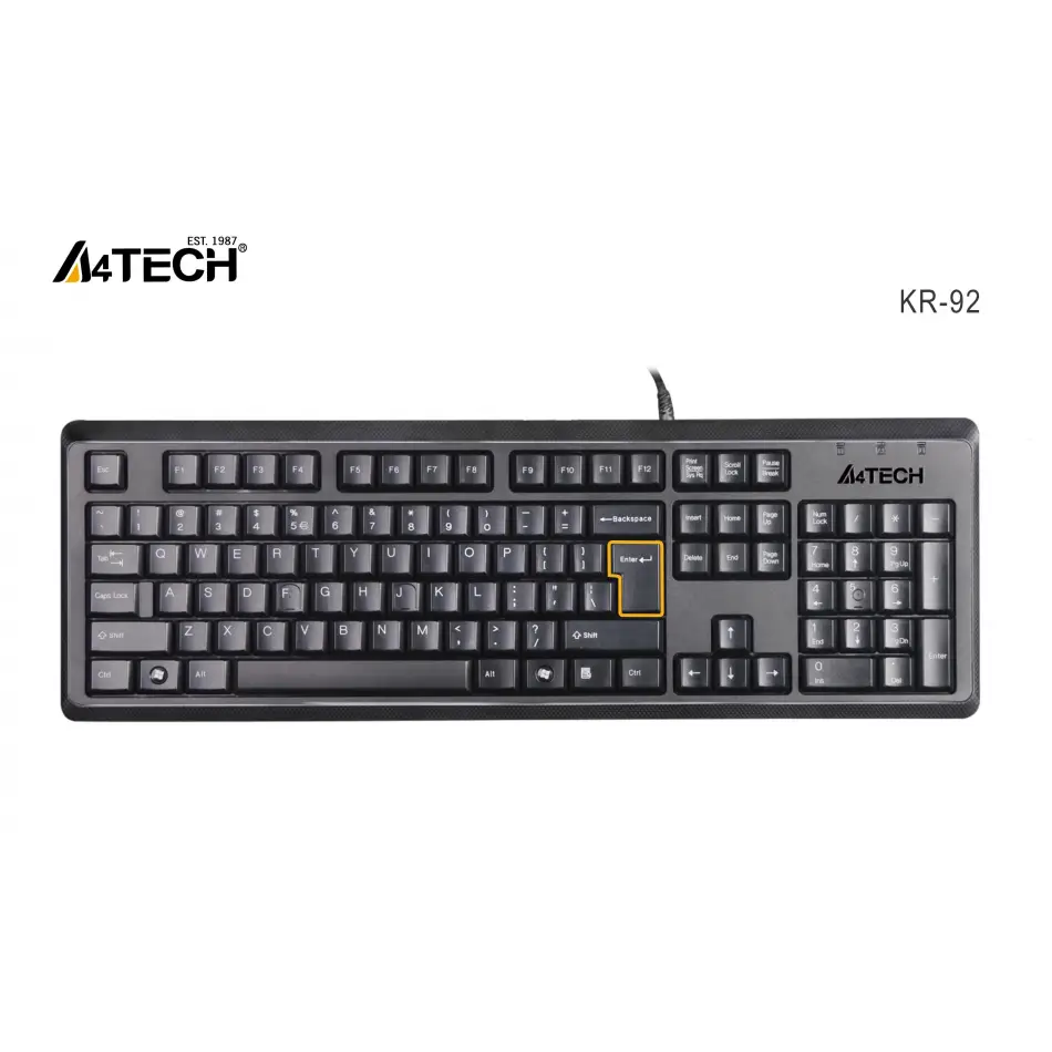 A4 Tech Kr-92 Q Klavye Usb Standart Siyah
