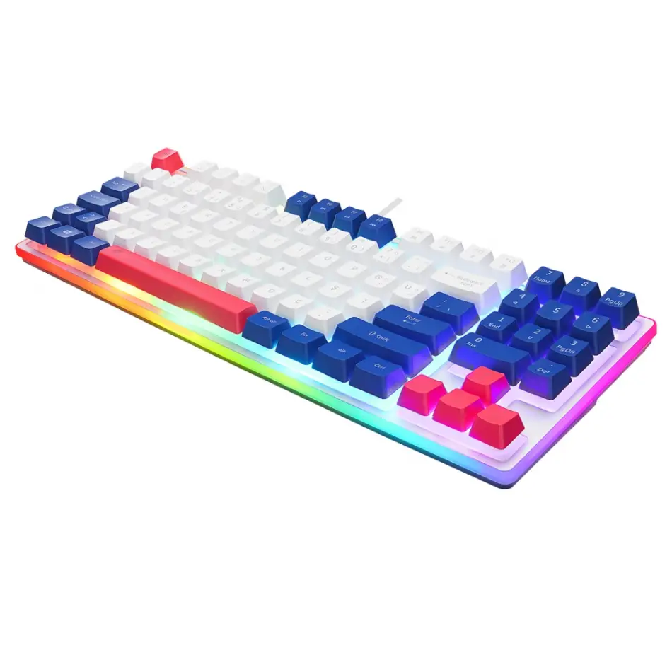 Acer Emachines, Eak216, Beyaz, Usb Kablolu, Rainbow Backlight, Membran Renkli Tuşlar, Türkçe Q, 90 Tuşlu, Gaming Klavye