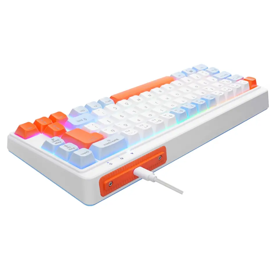 Acer Emachines, Eak810, Beyaz, Usb Kablolu, Rainbow Backlight, Membran Renkli Tuşlar, Türkçe Q, 68 Tuşlu, Gaming Klavye