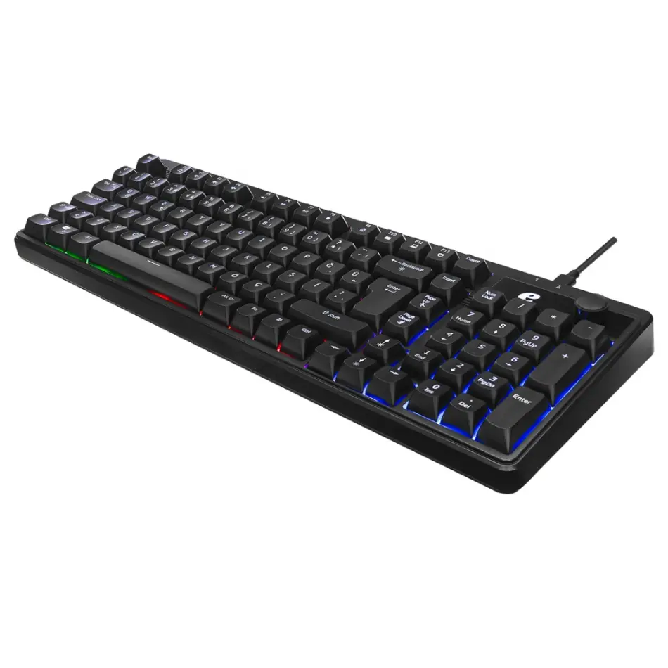 Acer Emachines, Eak860, Siyah, Usb Kablolu, Rainbow Backlight, Membran Tuşlar, Türkçe Q, 100 Tuşlu, Gaming Klavye