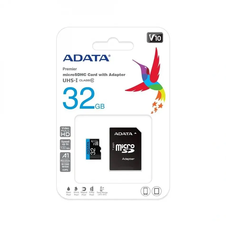 Adata 32gb Mıcro Sdhc 100mbs Adaptörlü Pre