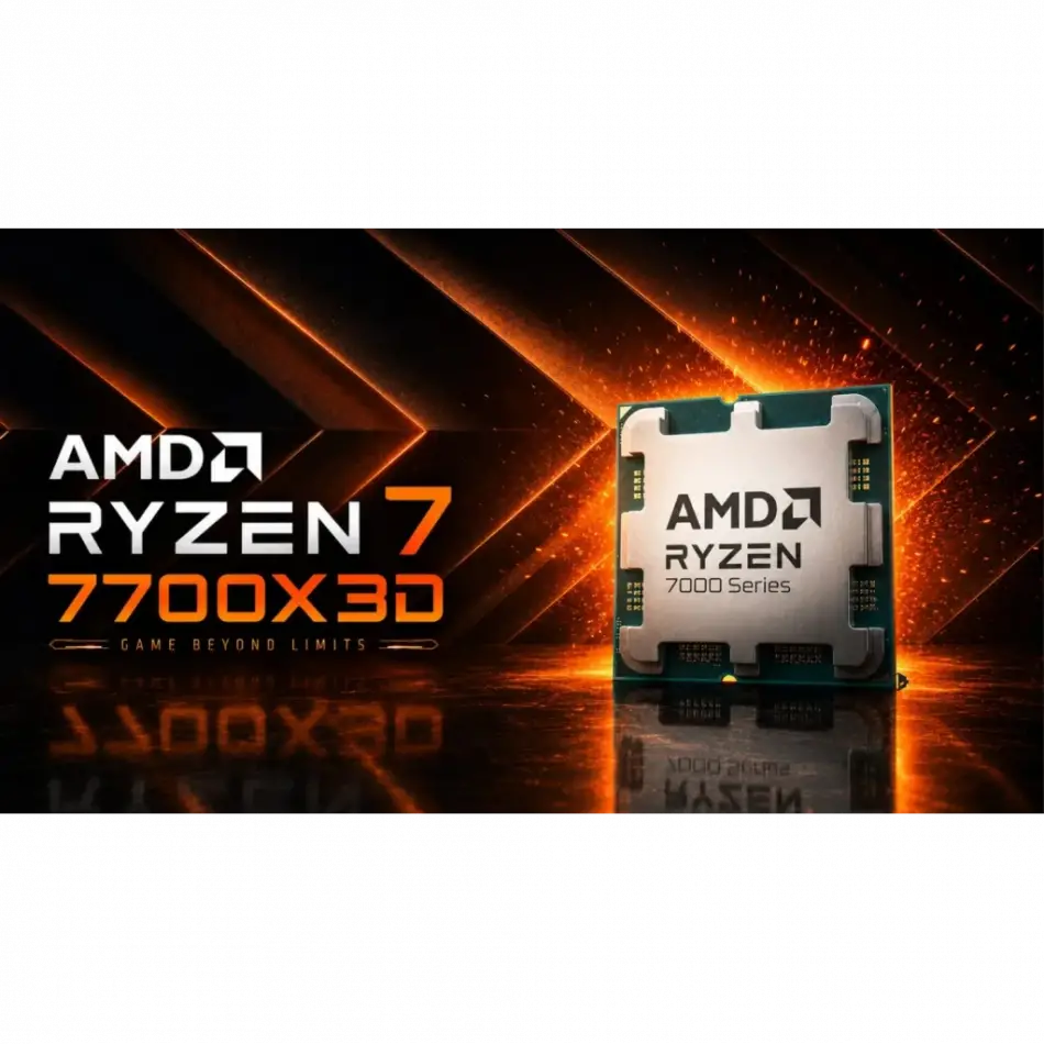 Amd Ryzen 7 7700x3d 8 Core, 4,00-4.50ghz, 104mb Cache, 120w,  Am5 Soket, Tray, (dahili Grafik Var, Fan Yok) Türkiye Distibütör Garantili