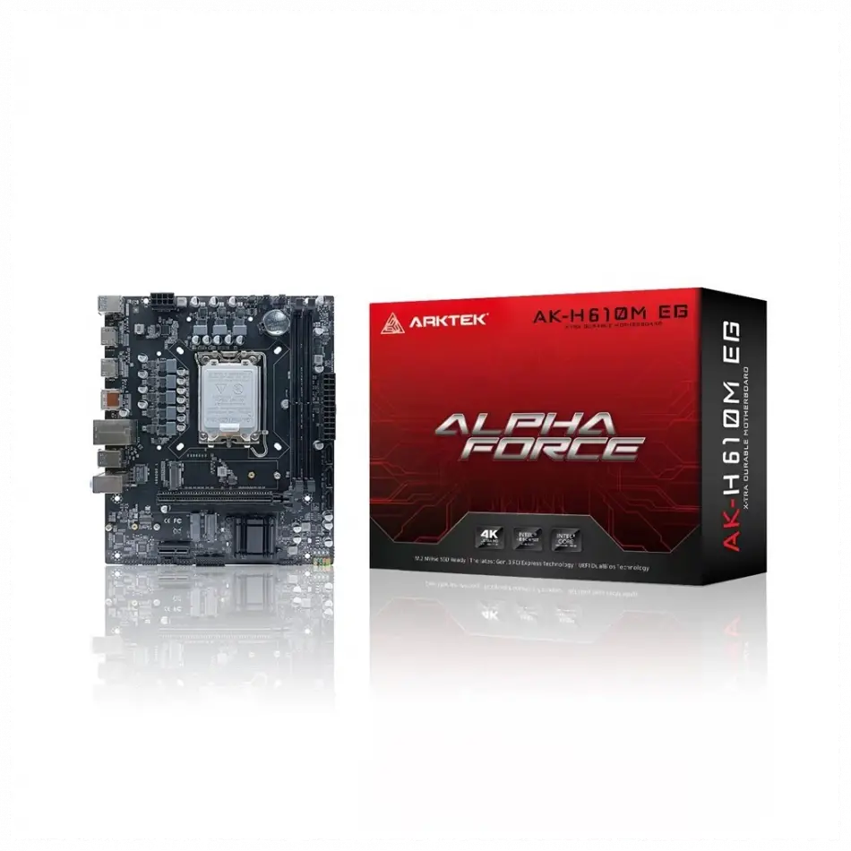 Arktek Alpha Force, Ak-h610m Eg Vs, 2xddr4, M.2, 2x Hdmı, Dp, 12-13.14.nesil, Lga1700 Soket, Anakart