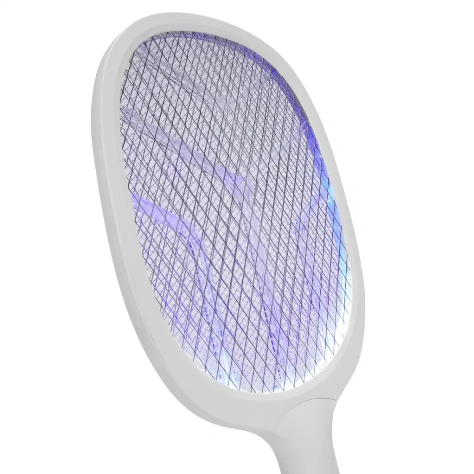 Asonıc As-a25, Beyaz-gri, 3000v, Raket Tipi, Uv Mor Işıklı, 1200mah, Bataryalı, Şarj Edilebilir, Sinek Öldürücü
