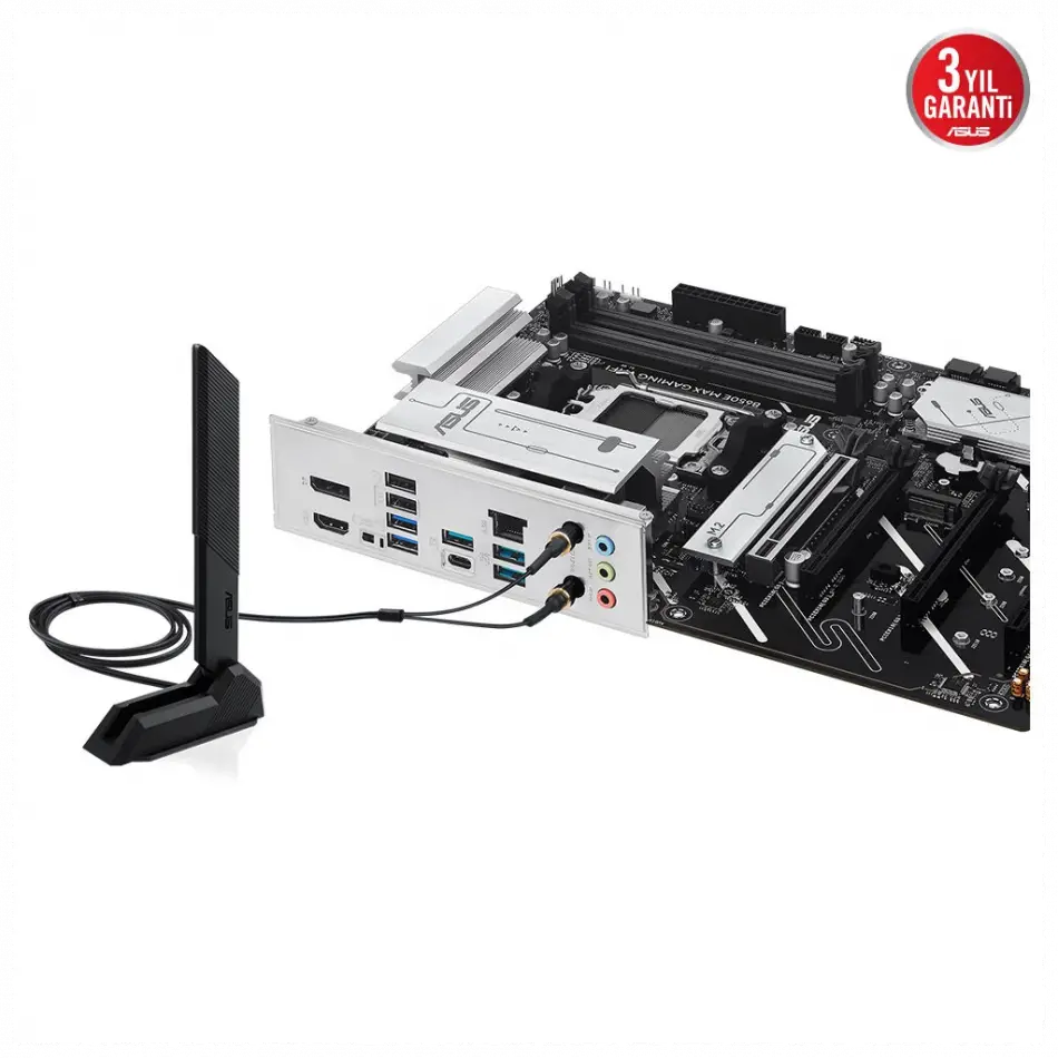 Asus B650e Max Gamıng Wıfı, 4xddr5, 3xm.2, Dp, Hdmı, Type-c, Wi-fi 6e, Bluetooth V5.3, Am5 Soket Gaming Anakart