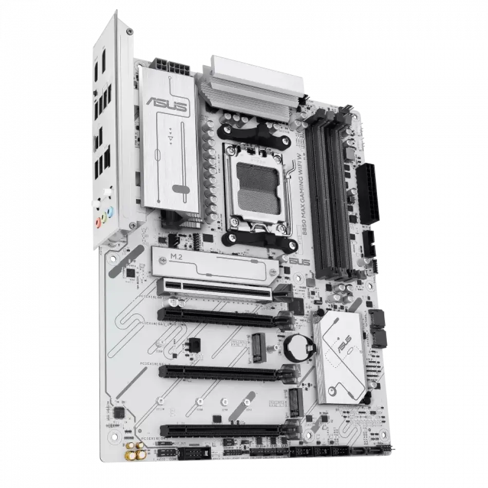 Asus B850 Max Gamıng Wıfı 7 Amd Am5 Ddr5 Anakart Beyaz
