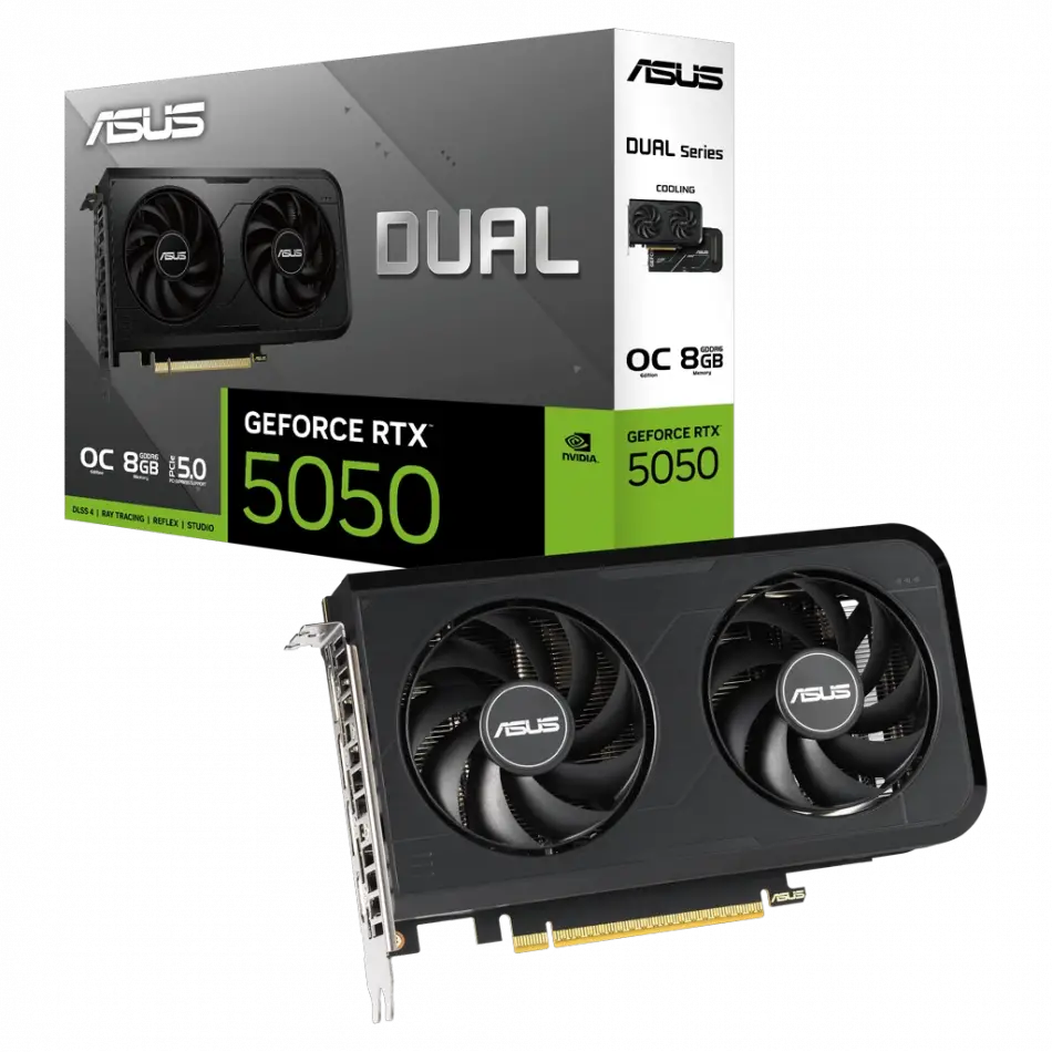 Asus Dual-rtx5050-o8g, 8gb, 128bit, Gddr6, 1xhdmı, 3xdp Gamıng Ekran Kartı