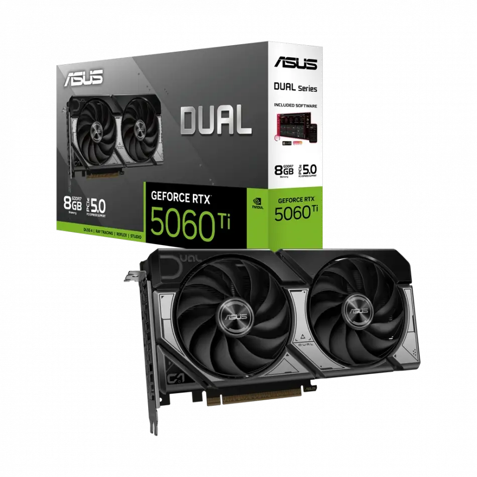 Asus Dual-rtx5060tı-8g, 8gb, 128bit, Gddr7, 1xhdmı, 3xdp Gamıng Ekran Kartı