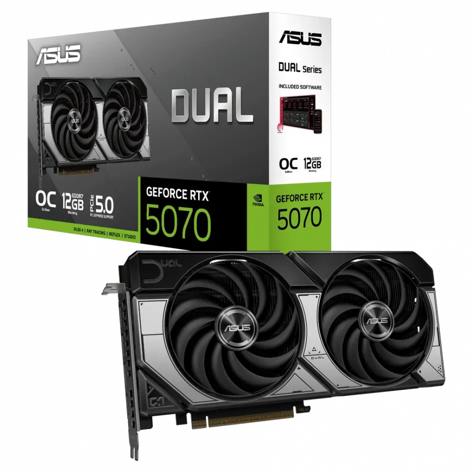 Asus Dual Rtx5070-o12g, 12gb, 192bit, Gddr7, 1xhdmı, 3xdp Gamıng Ekran Kartı
