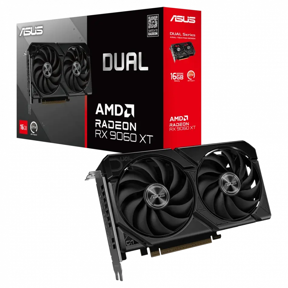 Asus Dual-rx9060xt-16g, 16gb, 128bit, Gddr6, 1xhdmı, 2xdp, Gamıng Ekran Kartı