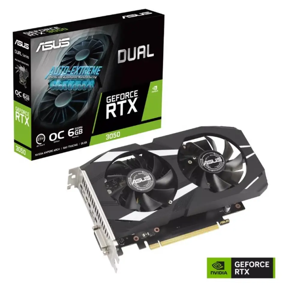 Asus Geforce Dual-rtx3050-o6g 6gb Gddr6 96bıt 1xhdmı 1xdp 1xdvı Ekran Kartı