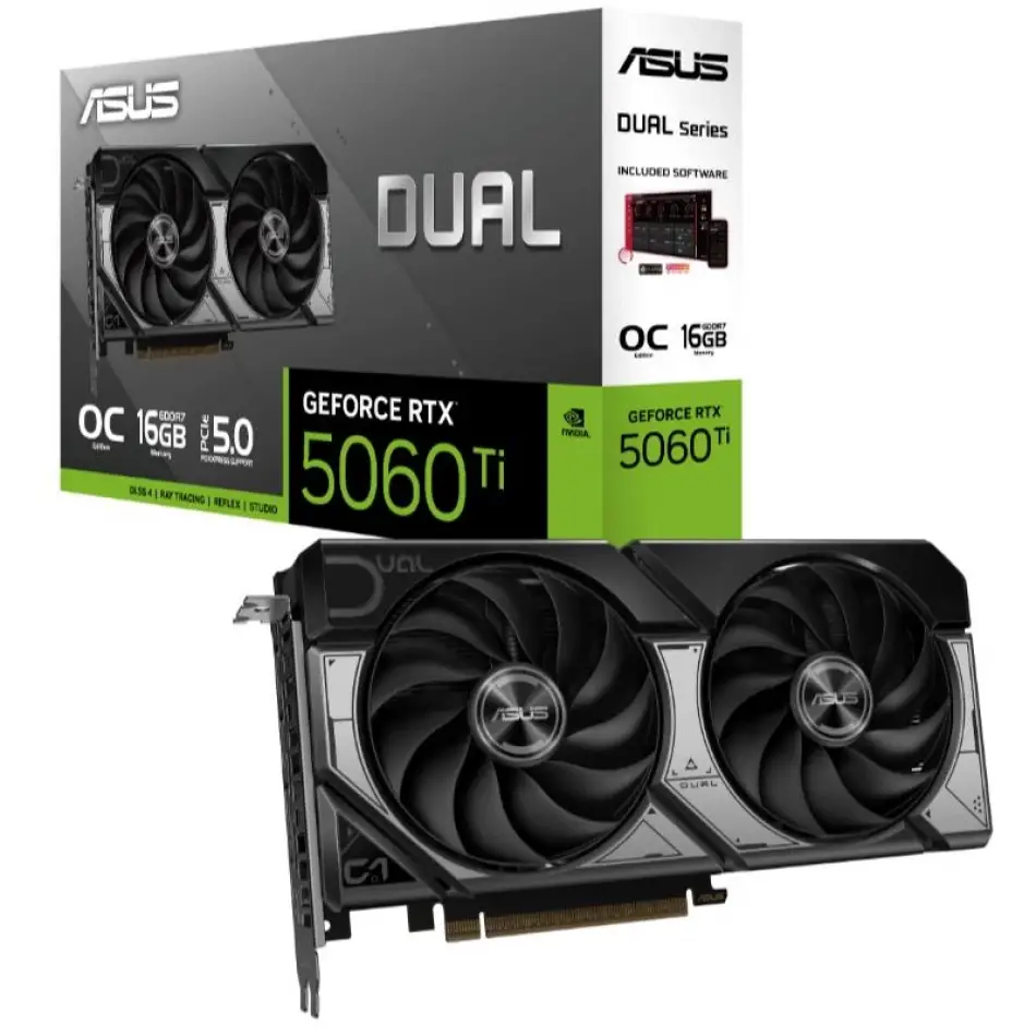 Asus Geforce Dual-rtx5060tı-o16g 16gb Gddr7 128bıt 1xhdmı 3xdp Ekran Kartı
