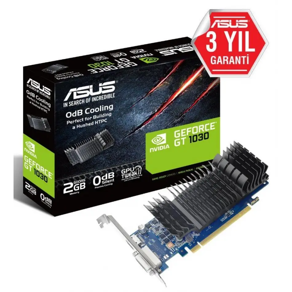 Asus Geforce Gt1030-sl-2g-brk 2gb Ddr5 64bıt 1xhdmı 1xdvı Ekran Kartı