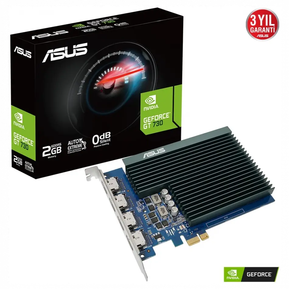 Asus Gt730-4h-sl-2gd5, 2gb, Gddr5, 64bit, 4xhdmı Ekran Kartı