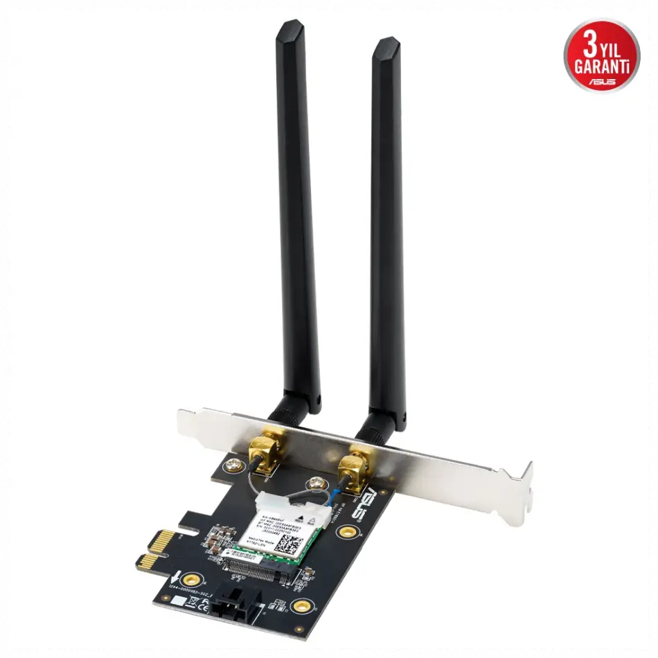 Asus Pce-be6500, Be6500, 2xanten, 6500mbps, Tri-bant, 6ghz Wifi 7, Bluetooth V5.4, Wpa3, Pcı-express X1, Pcıe Adapter