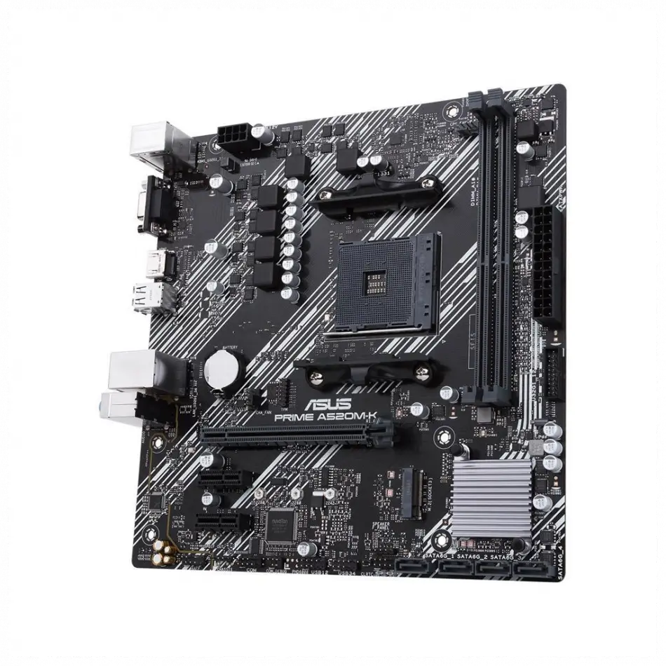 Asus Prıme A520m-k, 2xddr4, 1x M.2, D-sub, Hdmı, Am4 Soket Anakart