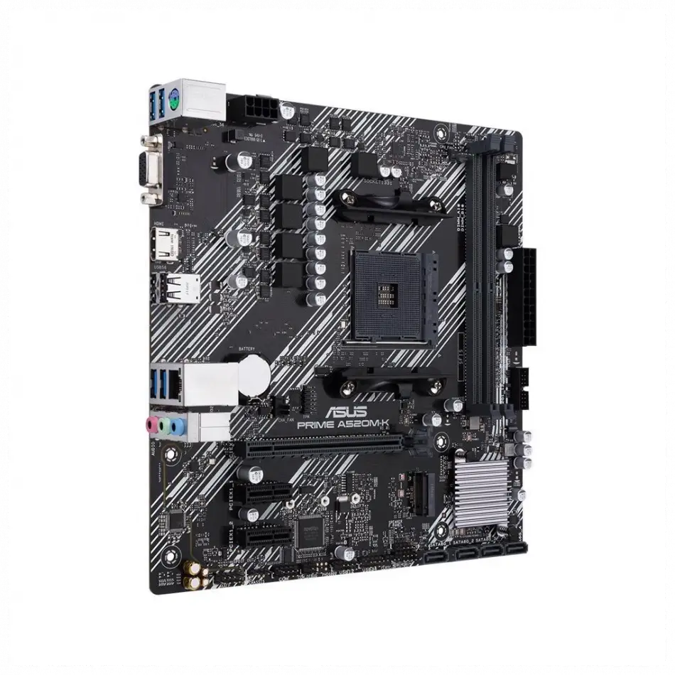 Asus Prıme A520m-k, 2xddr4, 1x M.2, D-sub, Hdmı, Am4 Soket Anakart
