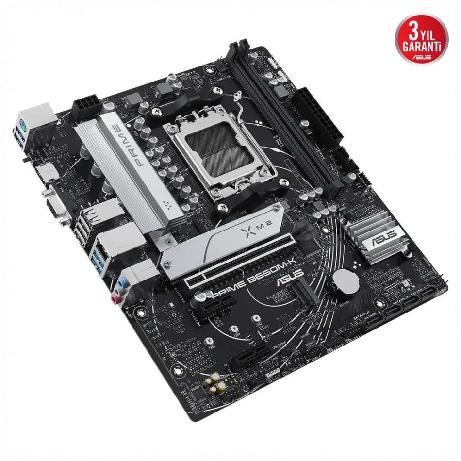 Asus Prıme B650m-k, 2xddr5, 2x M.2, D-sub, Hdmı, Am5 Soket Anakart
