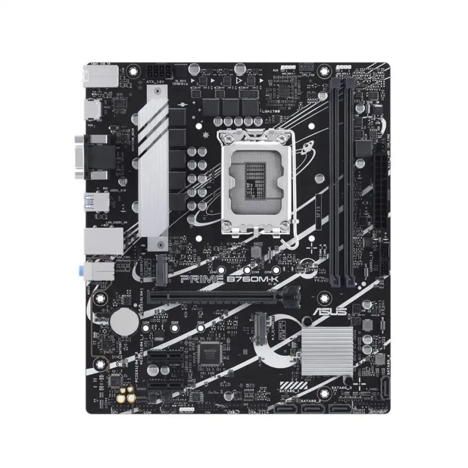 Asus Prıme B760m-k Ddr5 8000mhz 1xvga 1xhdmı 2xm.2 Usb 3.2 Matx 1700p (12. / 13. Ve 14. Nesil İşlemci Uyumlu)