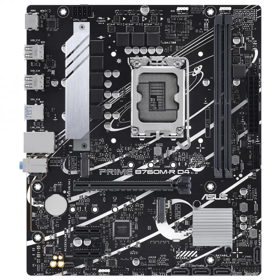 Asus Prıme B760m-r D4 Intel B760 Soket 1700 Ddr4