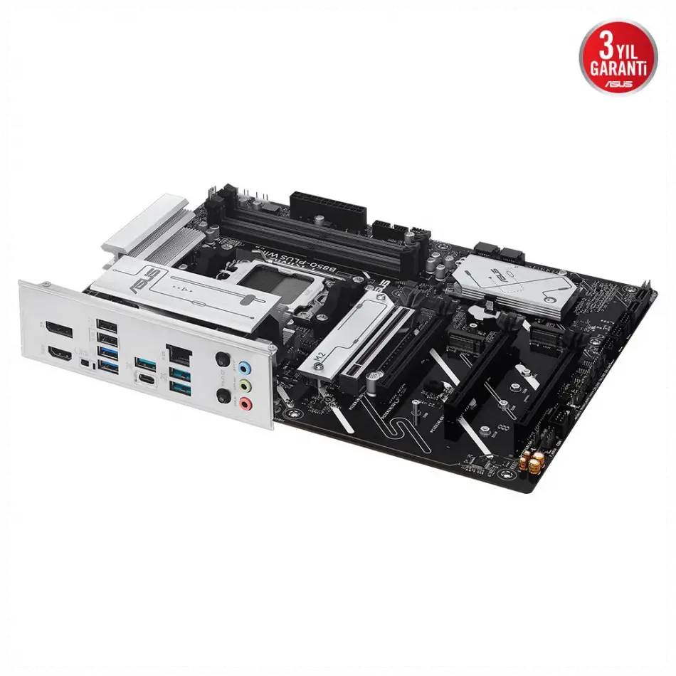 Asus Prıme B850-plus Wıfı, 4xddr5, 3x M.2, Hdmı, Dp, Type-c, Wi-fi 6e, Bluetooth V5.3, Am5 Soket Gamıng Anakart