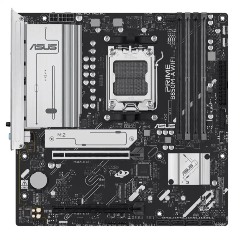 Asus Prıme B850m-a Wıfı Ddr5 8000mt/s 1xhdmı 2xdp 3xm.2 Usb3.2 Matx Am5 (amd Am5 9000/8000/7000 Serileri İle Uyumlu)