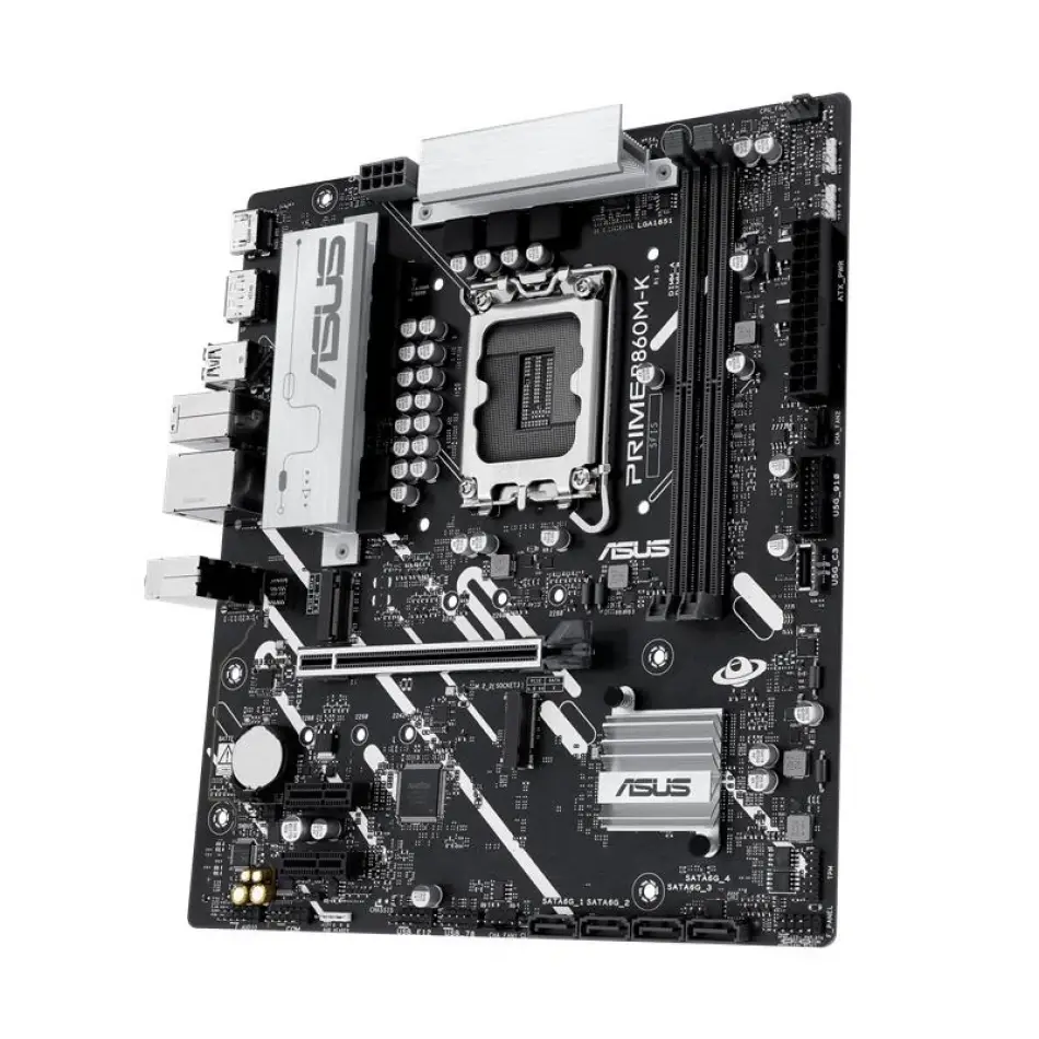 Asus Prıme B860m-k Ddr5 8800mt/s 1xhdmı 1xdp 2xm.2 Usb 3.2 Matx 1851p (ıntel Ultra Processors Serıes 2)