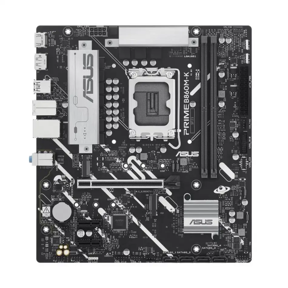 Asus Prıme B860m-k Ddr5 8800mt/s 1xhdmı 1xdp 2xm.2 Usb 3.2 Matx 1851p (ıntel Ultra Processors Serıes 2)