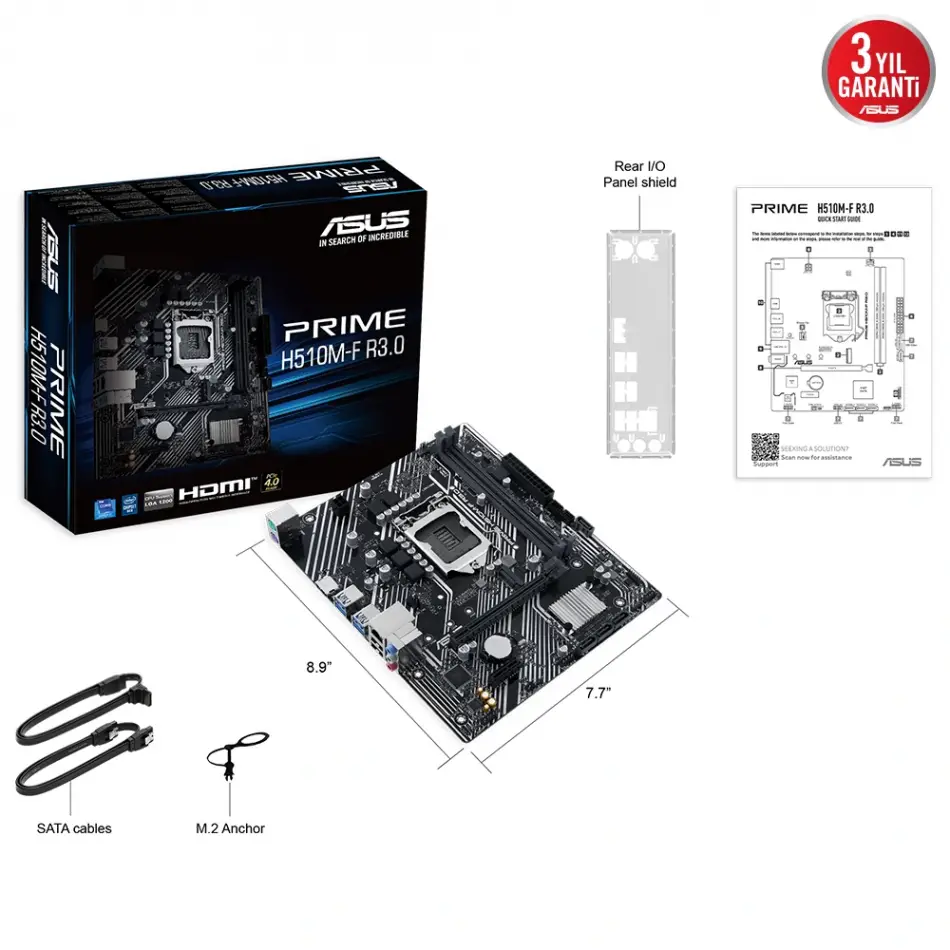 Asus Prıme H510m-f R3.0 Intel H470 Lga1200 Ddr4