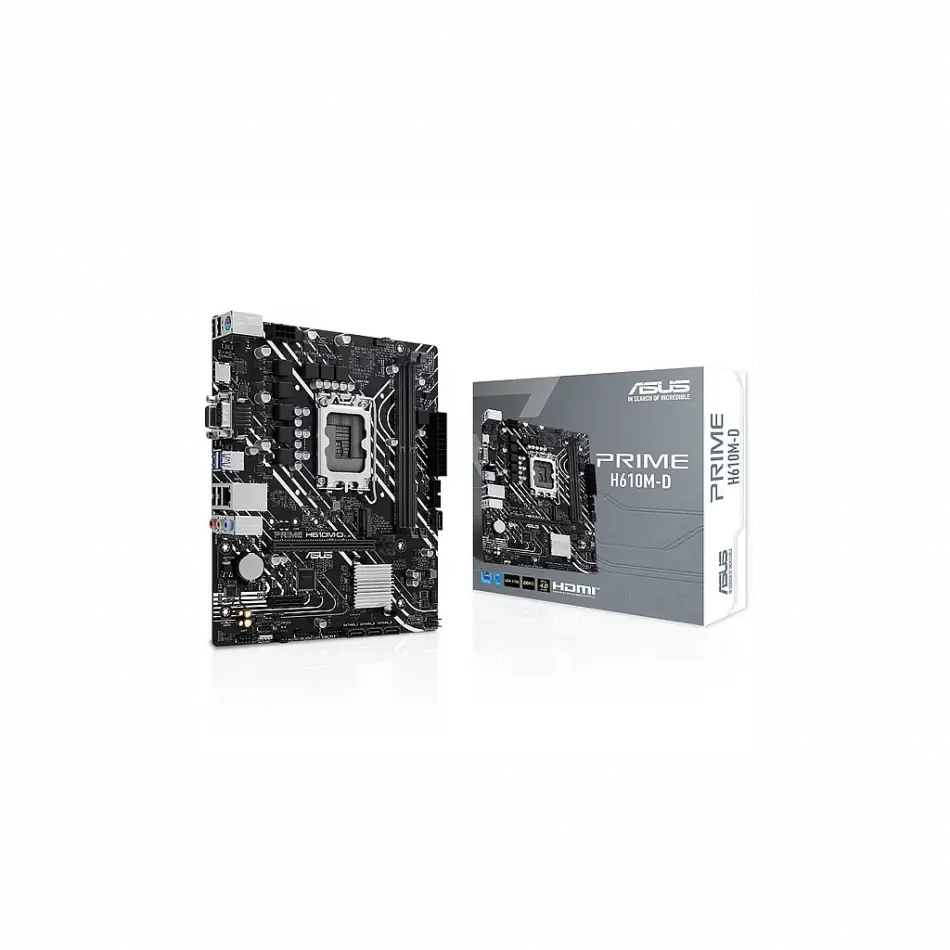 Asus Prıme H610m-d, 2xddr5, M.2, D-sub, Hdmı, Rs232 Port, 12-13.14.nesil, Lga1700 Soket, Anakart
