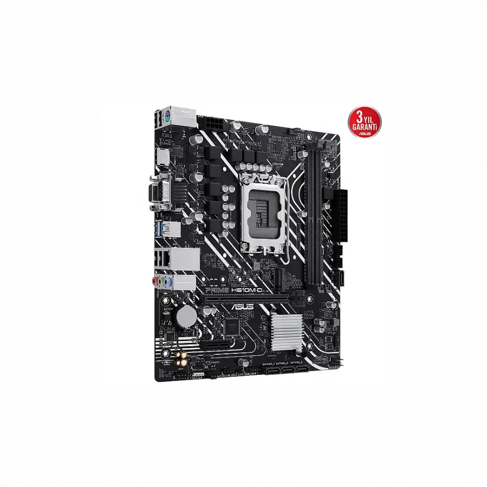 Asus Prıme H610m-d, 2xddr5, M.2, D-sub, Hdmı, Rs232 Port, 12-13.14.nesil, Lga1700 Soket, Anakart