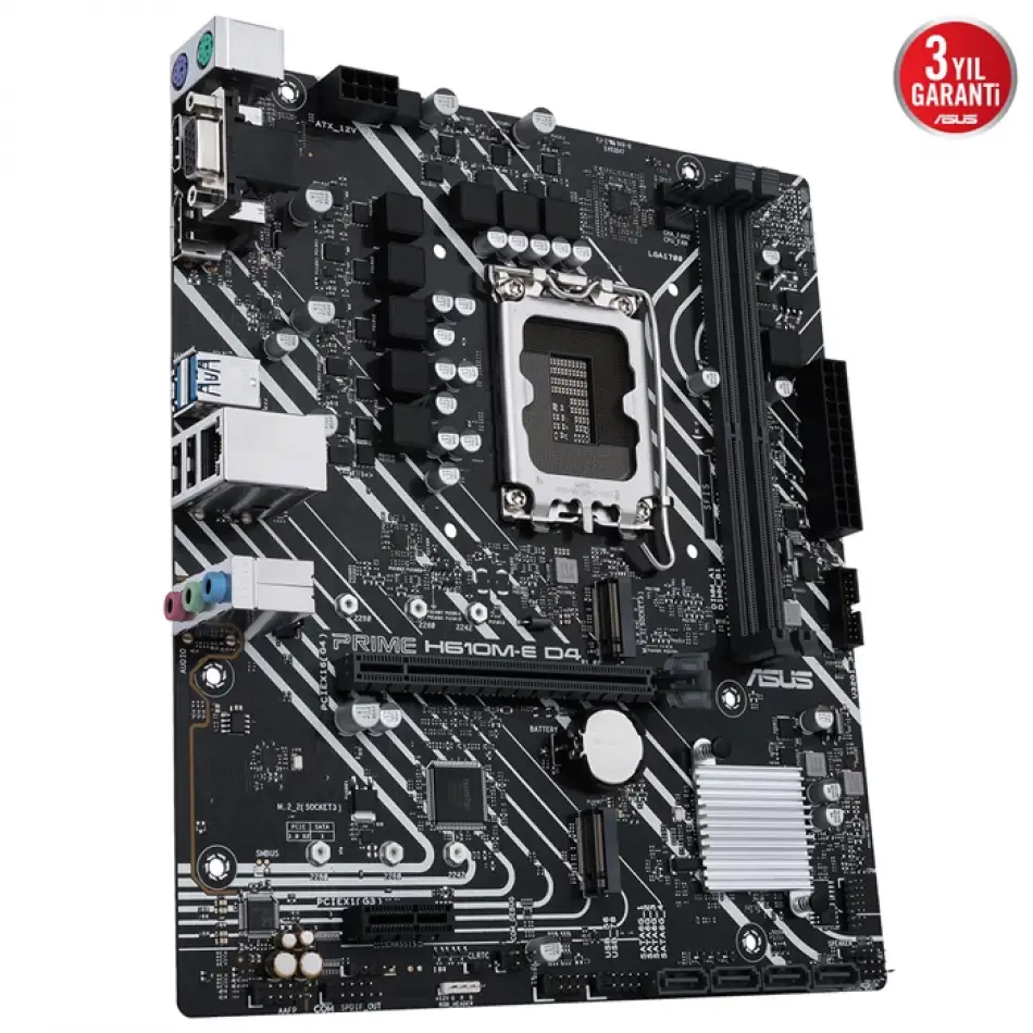 Asus Prıme H610m-e D4-csm Ddr4 3200mhz Dp Hdmı M.2 Matx 1700p