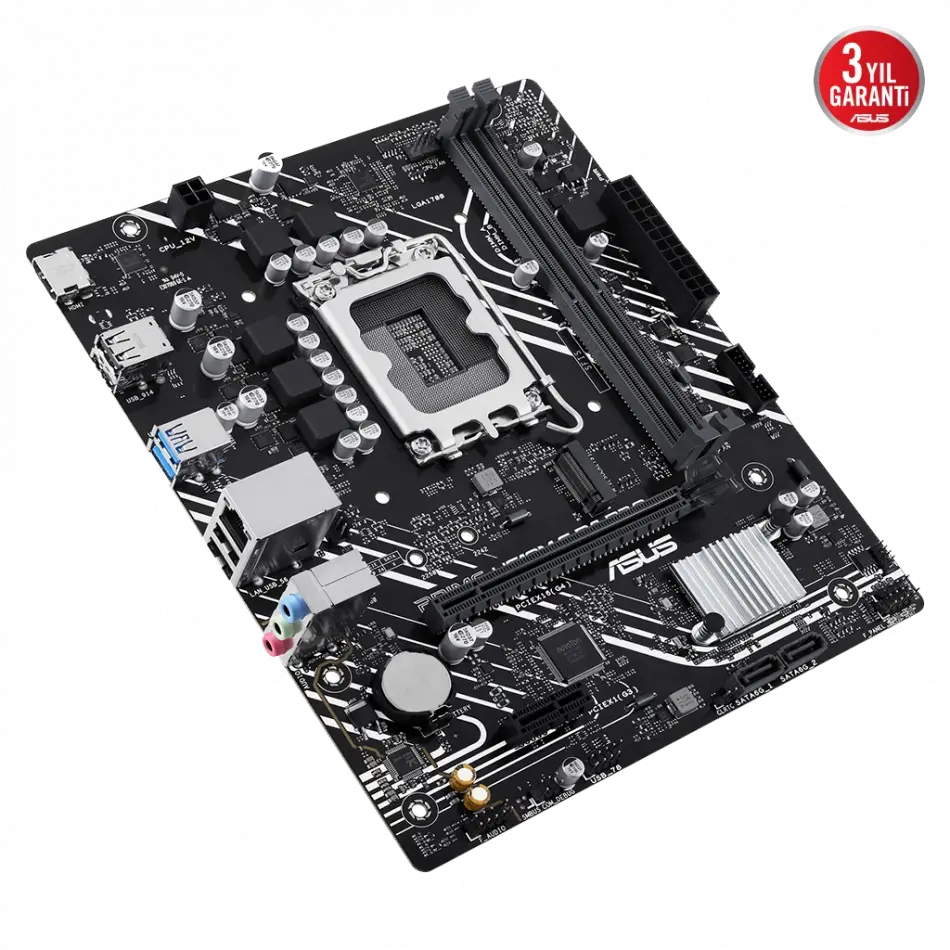 Asus Prıme H610m-f D4 R2.0-sı, 2xddr4, M.2, Hdmı, 12-13.14.nesil, Lga1700 Soket, Anakart (bulk)