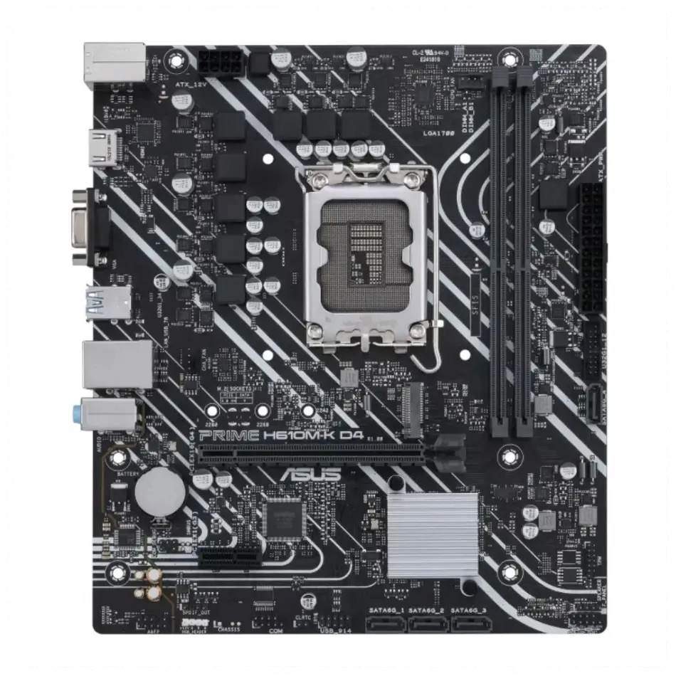 Asus Prıme H610m-k D4 Argb, 2xddr4, M.2, Hdmı, 12-13.14.nesil, Lga1700 Soket, Anakart