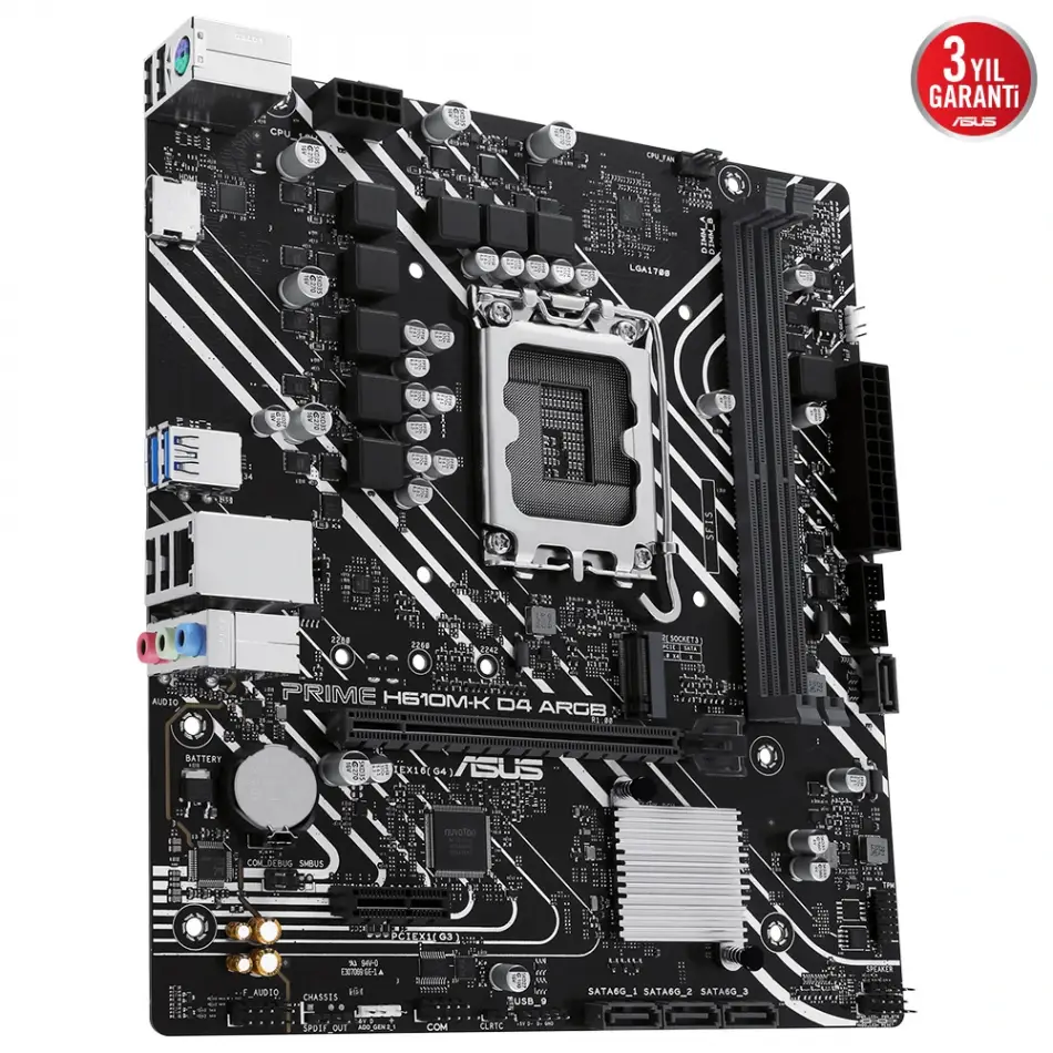Asus Prıme H610m-k D4 Argb Ddr4 3200mhz Matx